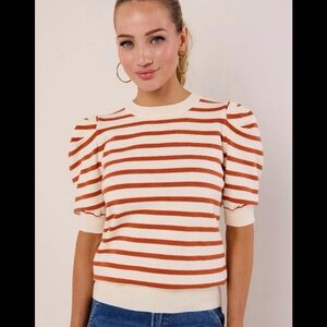 Striped Mandy Top - Red and White